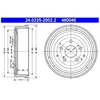 ATE Tambour de frein pour VOLKSWAGEN: Transporter (Ref: 24.0225-2002.2)
