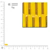 Rayher Hobby Rocailles tubes - Jaune - 7 x 2 mm x 15 g