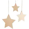 Rayher Etoiles en bois déco av fil FSCMixCred. 12+15+20cm ø 6pcs nature, 46707505