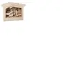 Rayher Crèche DIY en bois à monter soi-même 24 x 24 x 6,3 cm