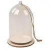 RAYHER Cloche en plastique avec socle, 6cm ø - 9cm, av.cordon de jute - -