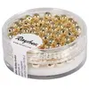 RAYHER 1630206 rundperlen-plastique - 4 mm-boîte de 150 pièces, or