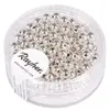 Rayher 1630222 Perles Rondes en Plastique Argenté Ø 4 mm
