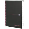 Oxford black n red 400047608 cahier à spirales a4 140 pages noir