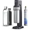 Machine à soda BRITA - SodaTRIO Noire - 1 Bouteille 1L et 1 Cylindre de CO2 inclus