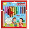 Stabilo Etui carton de 12 Feutres Cappi + 1 lacet