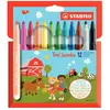 STABILO Feutre Trio Jumbo, étui en carton de 12