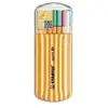 STABILO Étui Zebrui de 20 Stylo-Feutre POINT 88 Pointe Fine 0,4 mm avec attache couleurs assorties