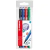 Pochette de 4 stylos feutres Stabilo PointMax Classique