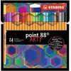 Stabilo Ensemble de Marqueurs Point 88 ARTY 0,4 mm (24 Pièces) TU