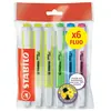 Ecopack 6 surligneurs Stabilo swing cool ''x6 FLUO''