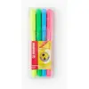STABILO flash - Surligneur - Pochette x 4 surligneurs fluo - Coloris assortis