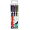 STABILO Pochette 4 Feutres Staiblo Sensor Pointe fine 0,3mm Assortiment classique