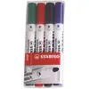 STABILO Plan - Pochette de 4 Marqueurs Effaçable à Sec - Coloris Assortis (Pointe Ogive)