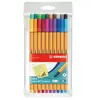 Stylos-feutres - STABILO - Point 88 - Pochette de 20 - Pointe fine 0,4mm - Mixte