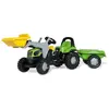 rolly toys Tracteur à pédales DEUTZ avec chargeur et remorqu 