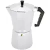 Krüger Karl Cafetière à expresso rectangulaire en aluminium 12 T, aluminium, argent, 12 x 12 x 20 cm