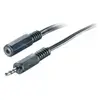 Speaka Câble audio professional [1x jack mâle 3.5 mm - 1x jack femelle 3.5 mm] 2.00 m noir