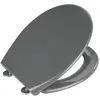 Abattant WC - WENKO - Samos - Gris - Frein de chute - Fixation inox