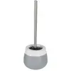 WENKO Brosse WC Malta gris/blanc céramique Porte-brosse WC Gris