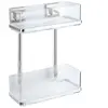 Étagère murale en acier inox Vacuum-Loc® Quadro 2 niveaux Wenko by Max...