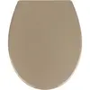 Abattant WC Samos - WENKO - Frein de chute - Fixation inox - Duroplast - 37,5x44,5 cm - Taupe