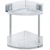 Étagère d'angle en acier inox Vacuum-Loc® Quadro 2 niveaux Wenko by Ma...