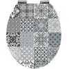 WENKO Abattant toilettes - Fix-Clip - Easy Close - Faïence portugaise