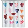 Rideau de douche - WENKO - Love - Polyester 100% - 180x200 cm - Multicolore