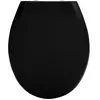 Wenko Abattant WC - Kos - Thermodur - Fix-Clip et Easy-Close - Noir WENKO