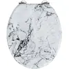 WENKO Abattant Onyx Siège de WC avec fixation en acier inox Blanc