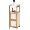 Wenko Etagère de salle de bain scandinave Finja - L. 34 x H. 89 cm - Blanc