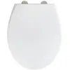 Wenko Abattant WC avec frein de chute Premium Ikaria blanc mat, fixation inox, duroplast