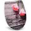 WENKO Abattant WC Rose sur Bois, Brillant Multicolore > 3 Couleurs