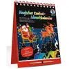 Ursus 24890000F Calendrier de l'Avent magique griffoir avec 24 motifs griffoirs et chiffres de l'Avent à colorier env. 16,5 x 21 cm avec bâton en bois Multicolore, Coloré