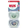 NUK Starlight Jour/nuit - Sucettes 6-18 mois x2 crocodile bleu