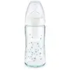 NUK First Choice - Biberon 1er âge 0-6mois 240ml blanc feuilles