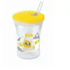 Nuk Action Cup Tasse d'Apprentissage avec Paille +12m 230ml Jaune