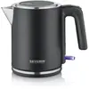 Severin - 9555 Bouilloire sans fil noir, argent Contenance: 1 l