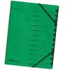 herlitz trieur easyorga, A4, carton, 12 compartiments, vert