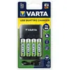 Chargeur Varta Usb + 4 Piles Aa -lr06 2100mah Sub Quatt