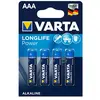 Varta Lot de 4 piles alcaline VARTA Longlife Power AAA/LR03