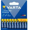 Batteries Varta longlife power 1,5 V AAA LR03 (10 Unités)