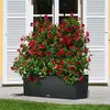 Jardinière Lechuza Trio Cottage granit 100 x 32 x h.34 cm