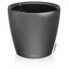 LECHUZA Jardinière table CLASSICO LS 21 ALL-IN-ONE Charbon métallique