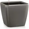 Lechuza Pot Quadro Premium LS 43 - kit complet, anthracite métallisé 43 cm