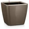 LECHUZA Jardinière Quadro 28 LS ALL-IN-ONE Taupe brillant 16145
