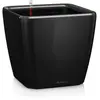 LECHUZA Pot Quadro Premium LS 28 - kit complet, noir brillant 28 cm