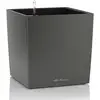 Pot de fleur LECHUZA Cube Premium 40 - kit complet, anthracite métallisé