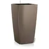 Pot de fleur LECHUZA Cubico Premium 40 - kit complet, taupe brillant